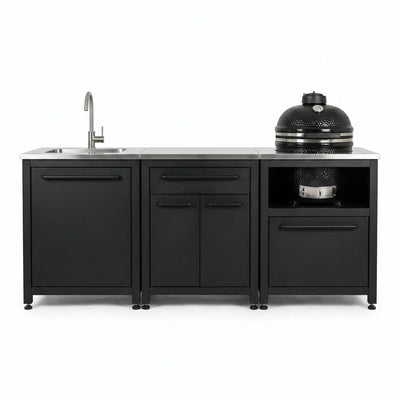 Modular Outdoor Kitchen Built to Last, 304 Stainless Steel, Weather-Resistant, 3-Piece Set