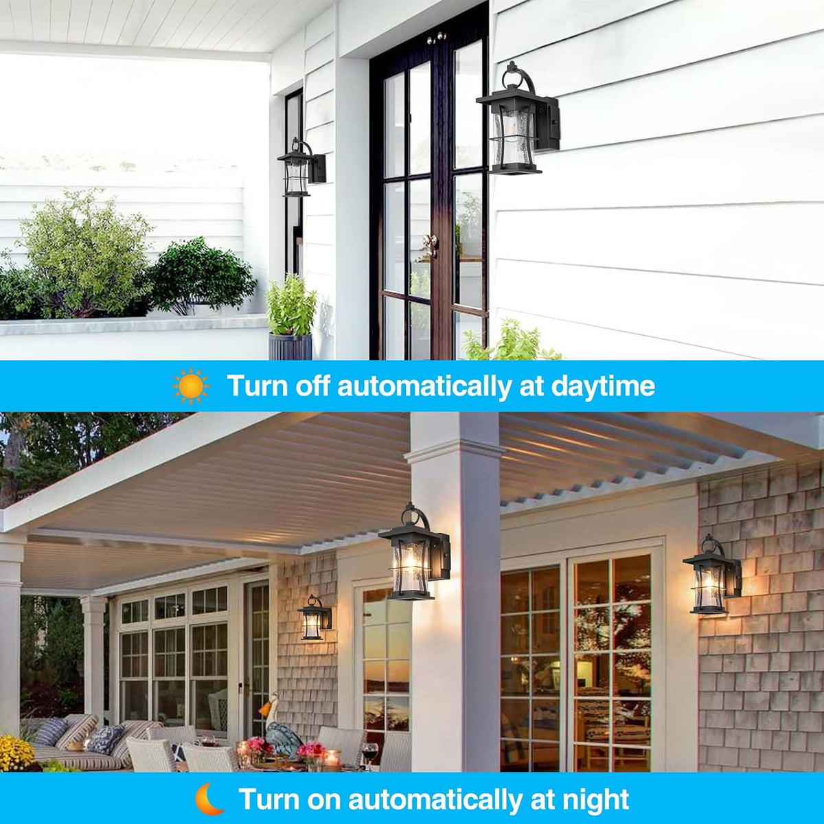 15 Inch Dusk to Dawn Outdoor Lighting Fixtures with Outlet