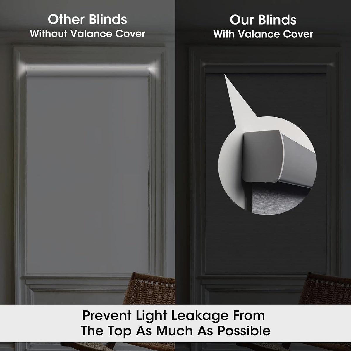Motorized Blinds with Remote:  Battery Powered Control Electric Smart Roller Blinds Shades with Remote for Windows Cordless 100% Blackout, Grey, 46" W X 72" H