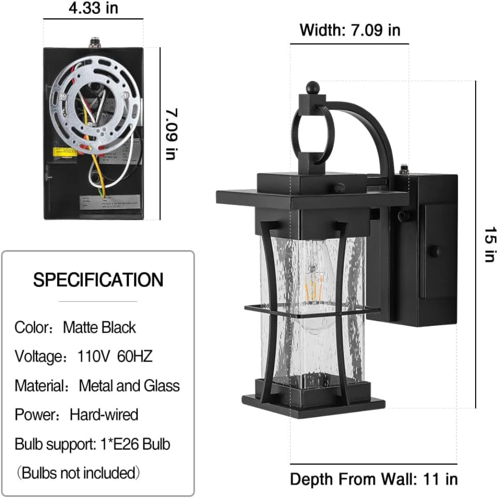 15 Inch Dusk to Dawn Outdoor Lighting Fixtures with Outlet