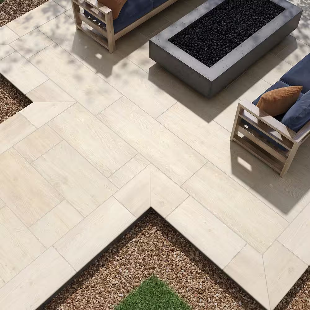 Caldera Blanca 2 Cm. X 16 In. X 47 In. Matte Porcelain Wood Look Paver Floor Tile (10.44 Sq. Ft./Case)
