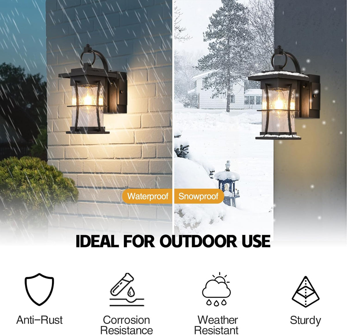 15 Inch Dusk to Dawn Outdoor Lighting Fixtures with Outlet