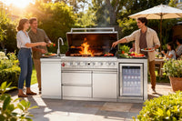 82-Inch 6-Burner Gas Grill 85,000 BTU Outdoor Kitchen Barbecue
