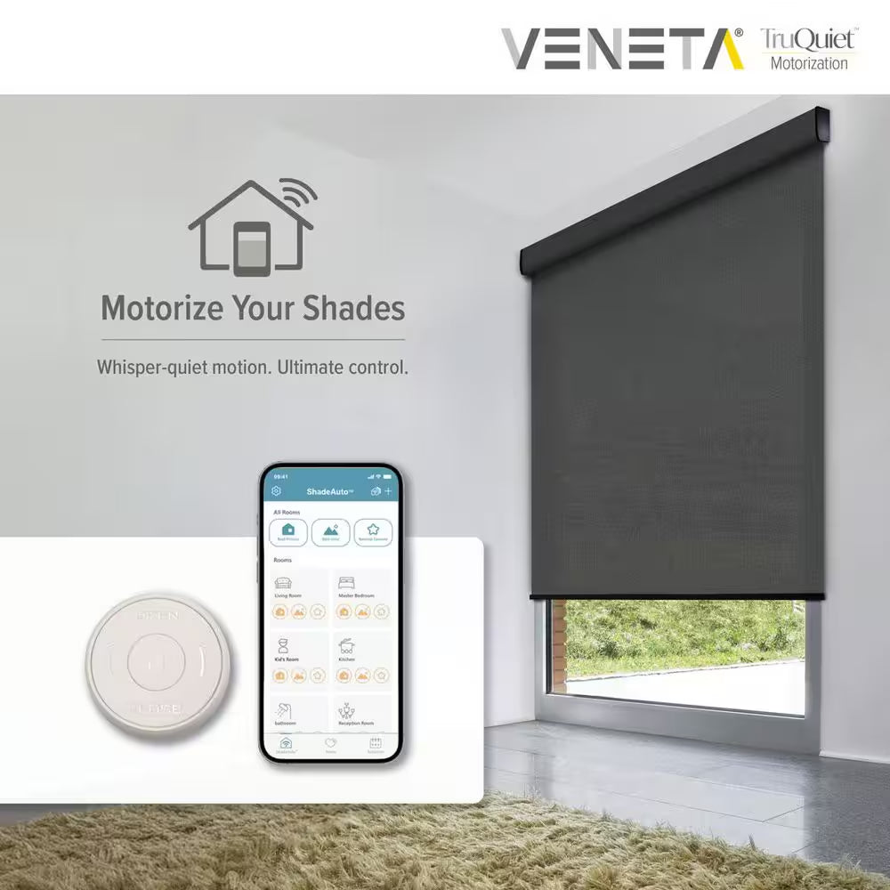 Truquiet™ Smart Home Motorized Solar Shade with Revitaez™ Charger