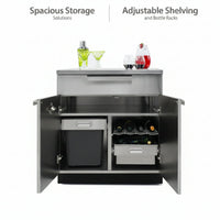 Modular Outdoor Kitchen Built to Last, 304 Stainless Steel, Weather-Resistant, 3-Piece Set