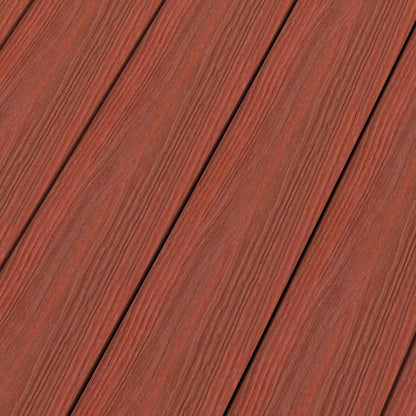 Magellan plus 0.88 In. X 5.43 In. X 8 Ft. Rustic and Wood Grain Swedish Red Grooved Composite Deck Board