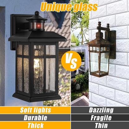 Motion Sensor Outdoor Wall Lights 2 Packs Dusk to Dawn Outdoor Lighting