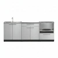 Modular Outdoor Kitchen Built to Last, 304 Stainless Steel, Weather-Resistant, 3-Piece Set