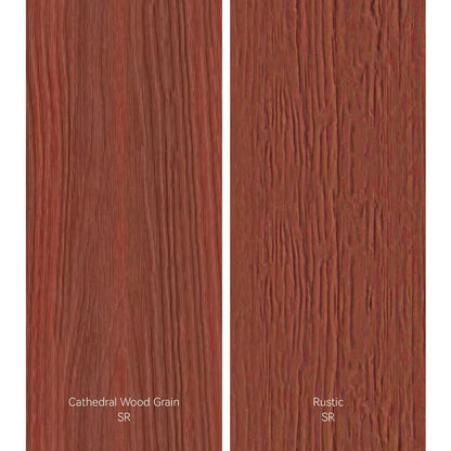Magellan plus 0.88 In. X 5.43 In. X 8 Ft. Rustic and Wood Grain Swedish Red Grooved Composite Deck Board