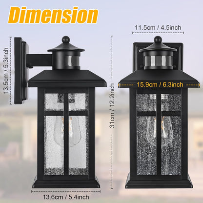 Motion Sensor Outdoor Wall Lights 2 Packs Dusk to Dawn Outdoor Lighting