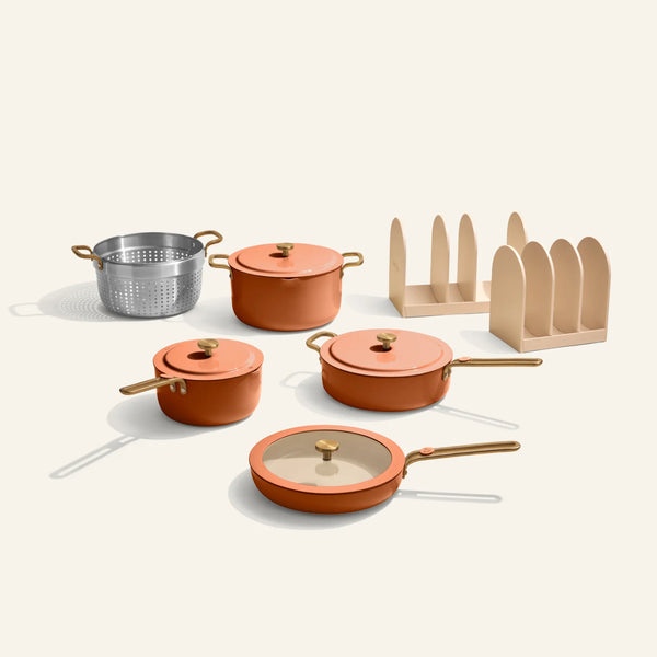 Nonstick Cookware Set Designed for Everyday Cooking, Organized Storage, Complete Kitchen Setup, 13.5 kg