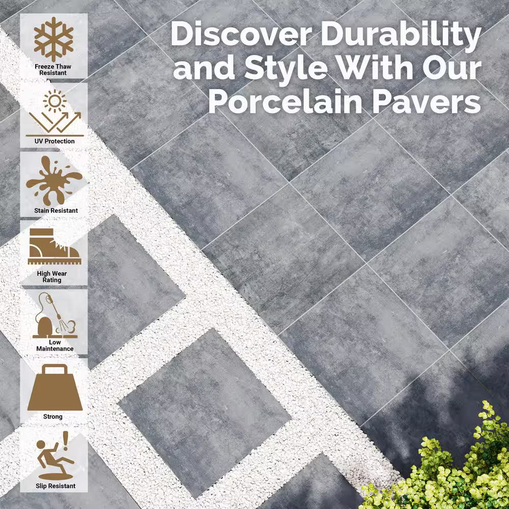 Caldera Blanca 2 Cm. X 16 In. X 47 In. Matte Porcelain Wood Look Paver Floor Tile (10.44 Sq. Ft./Case)