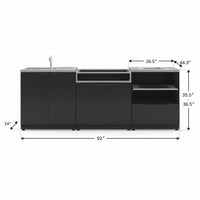 Modular Outdoor Kitchen Built to Last, 304 Stainless Steel, Weather-Resistant, 3-Piece Set