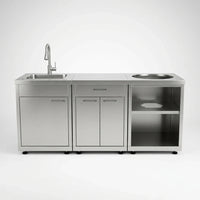 Classic Series 3PC Modular Outdoor Kitchen · 304 Stainless Steel · SS Door — Studio Shot