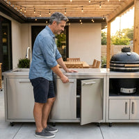 Classic Series 3PC Modular Outdoor Kitchen · 304 Stainless Steel · SS Door — Lifestyle