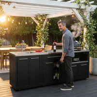 Modular Outdoor Kitchen Designed for Year-Round Entertaining, 304 Stainless Steel, Weather-Resistant — Lifestyle